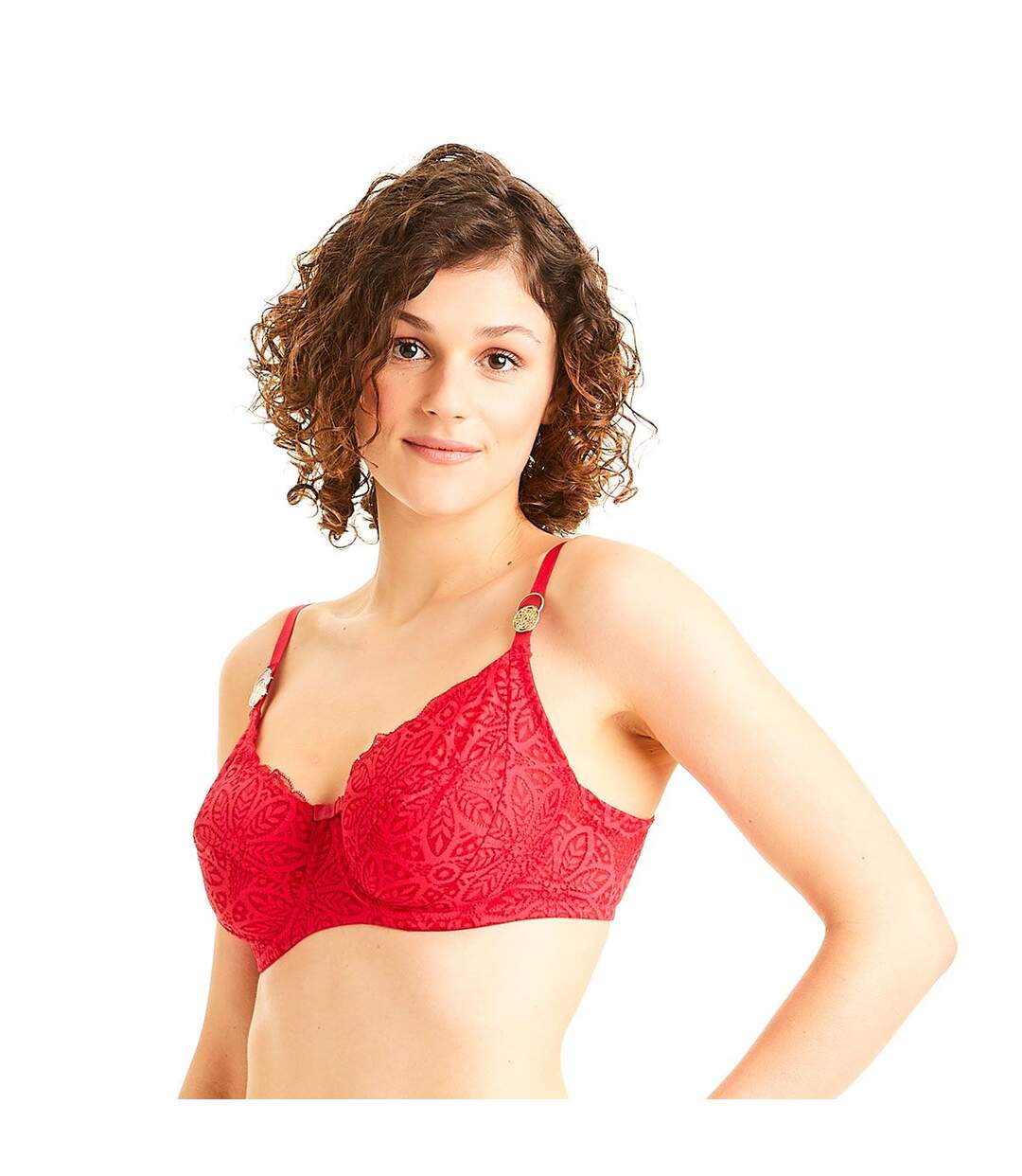 Soutien-gorge grand maintien rouge Aria-2