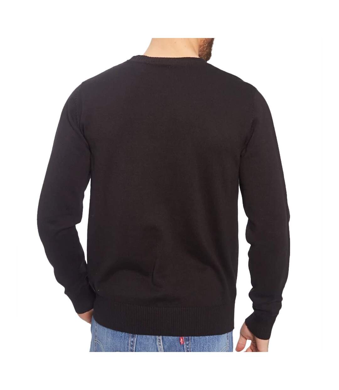 Pull Noir Homme Schott 100-2