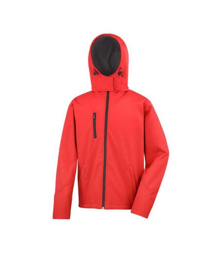 Mens core tx performance soft shell jacket red/black Result Core