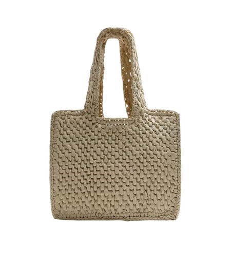 Vivid Raffia Tote Bag One Size Natural Raffia Where's That From