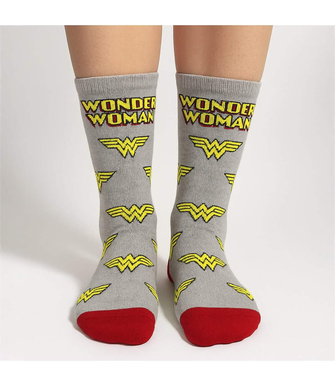 3 Pairs Ladies Cotton Novelty Socks - Wonder Woman Pattern Comfortable Socks-5