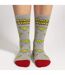 3 Pairs Ladies Cotton Novelty Socks - Wonder Woman Pattern Comfortable Socks-5