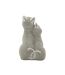 Statuette Déco Couple de Chat Sparky 21cm Argent-2