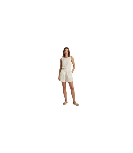 Short Motif/style À Rayures Siljo Femme Beige Pâle Vero Moda