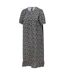 Regatta Womens/Ladies Orla Kiely Parsley Short-Sleeved Smock Dress (Black) - UTRG9512