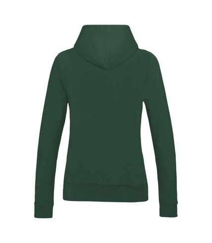 Sweat à capuche college femme vert bouteille Awdis