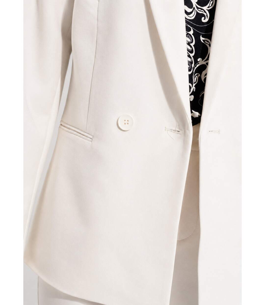 Veste tailleur unie fluide double boutonnage-4