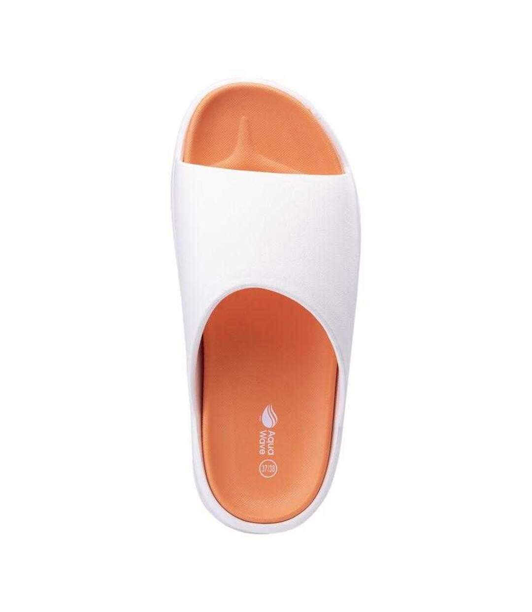 Claquettes Anima Femme Blanc Orange Aquawave-4