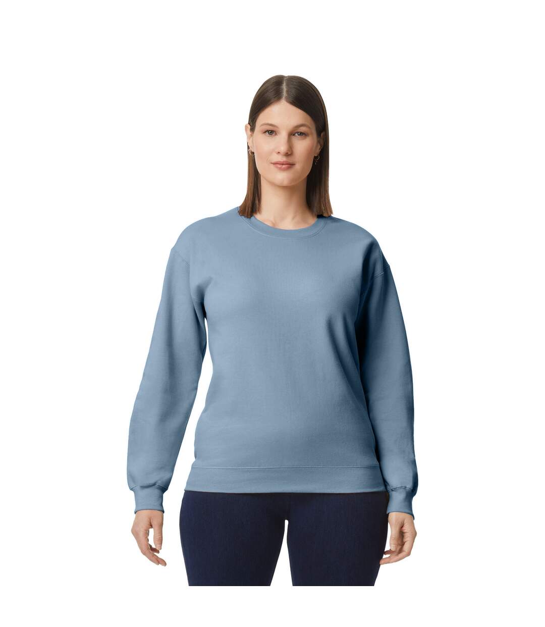 Pull Softstyle Adulte Bleu De Gris Gildan-1