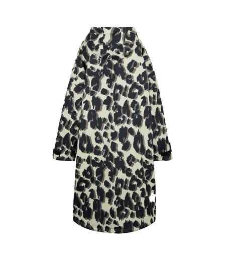 Peignoir À Langer Imperméable Motif/style Imprimé Léopard Adulte Blanc Cassé Marron Clair Noir Léopard Regatta