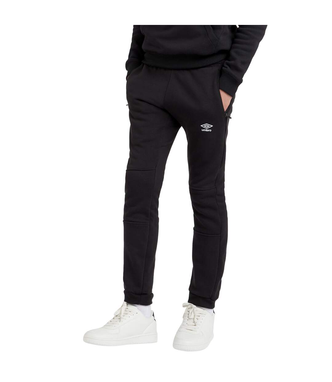 Mens club leisure jogging bottoms black/white Umbro-3