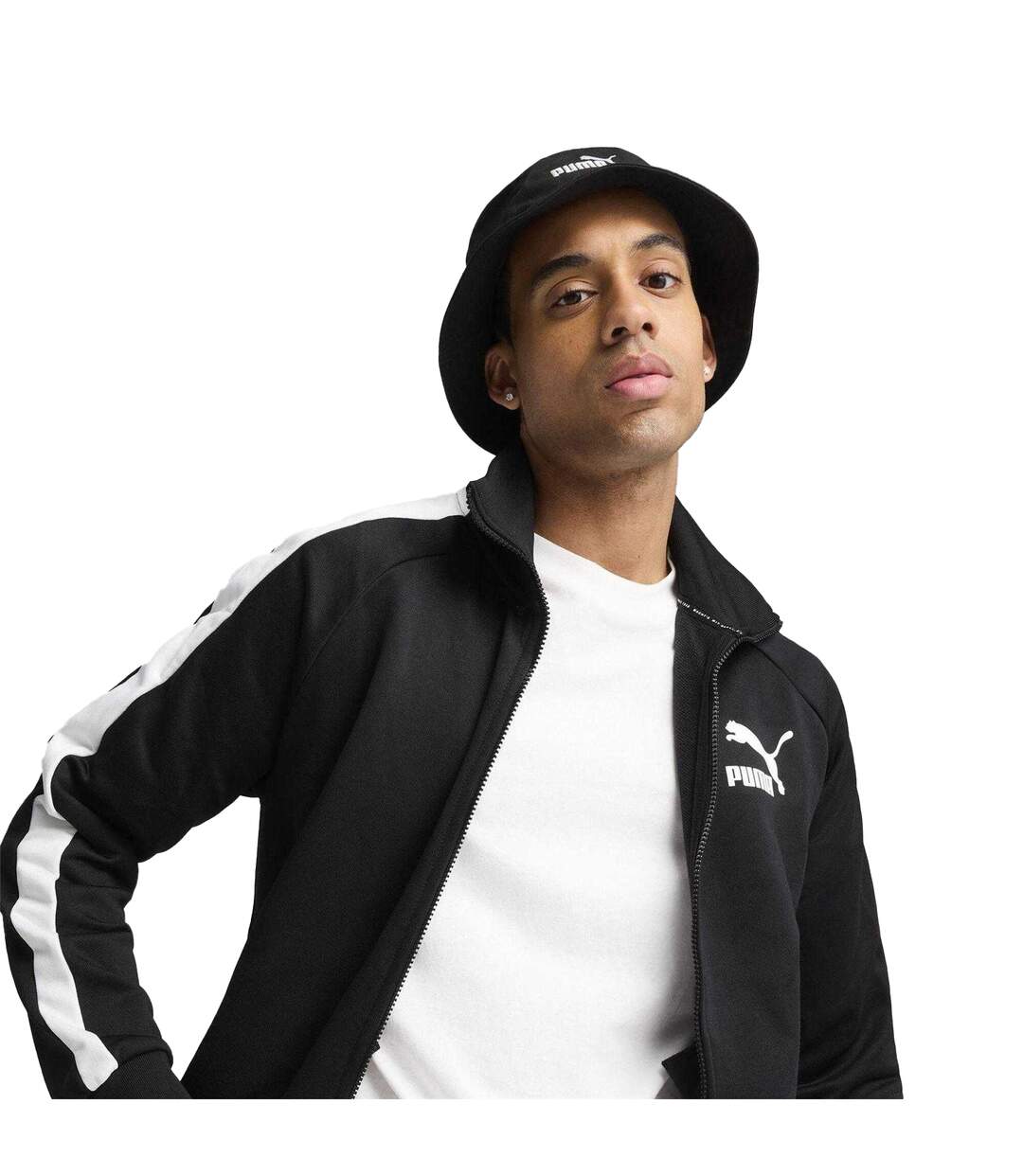 Unisex Adult Ess No.1 Embroidered Logo Cotton Bucket Hat  Black Puma-3