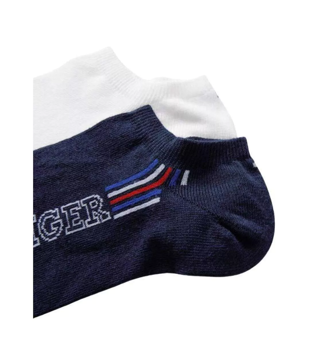 Socquettes Motif/style Gros Logo Homme Blanc Bleu Marine Tommy Hilfiger-2