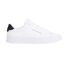 Mens Pebble Grain Court Leather Trainers White Navy Tommy Hilfiger-1