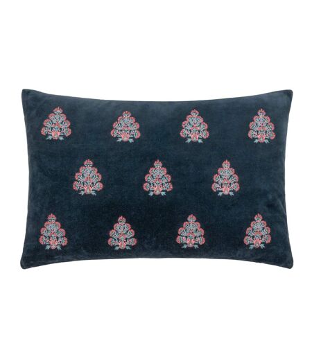 Paoletti Rennes Embroidered Throw Pillow Cover (Navy) (60cm x 40cm) - UTRV3204