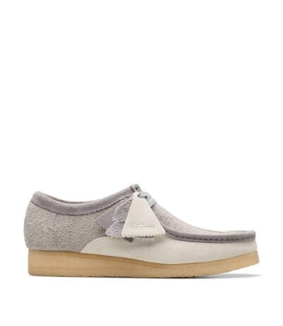 Chaussures Bateau Wallabee Homme Gris Clair Clarks Originals