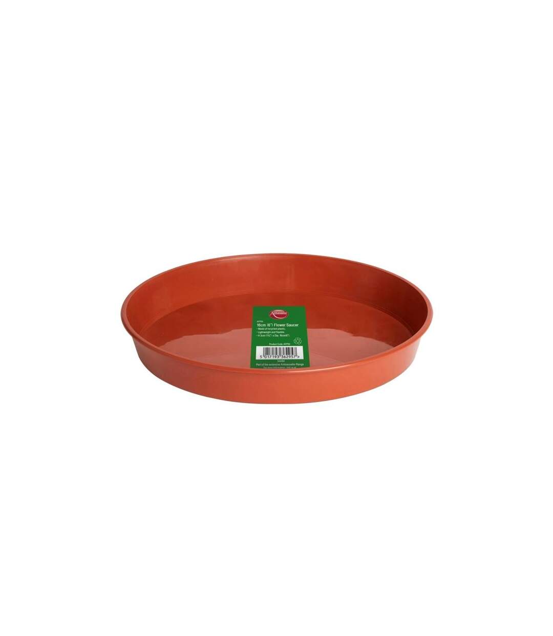 Flower pot saucer 8in orange Ambassador