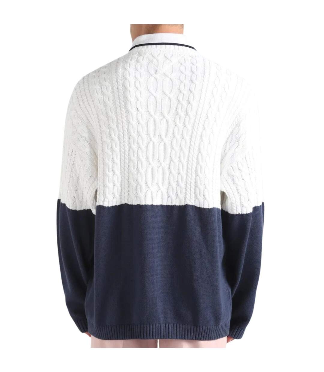 Sweat Motif/style Blocs De Couleurs Homme Blanc Bleu Marine Tommy Jeans-3