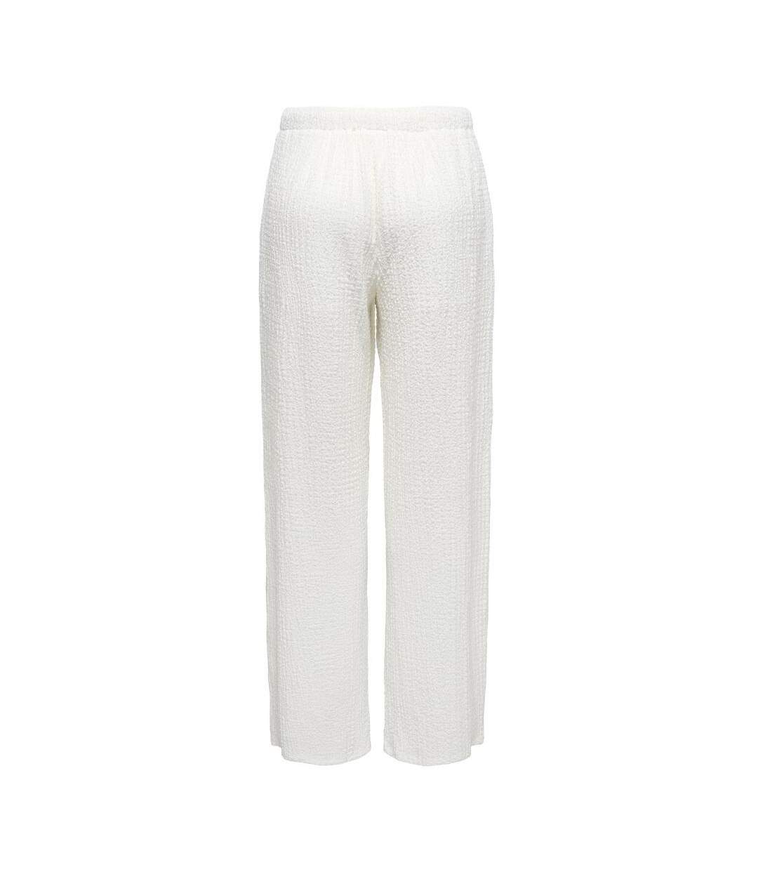Pantalon fluide blanc femme jdy turbo-2