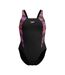 Womens/ladies Splice One Piece Swimsuit Black Pink Speedo-1