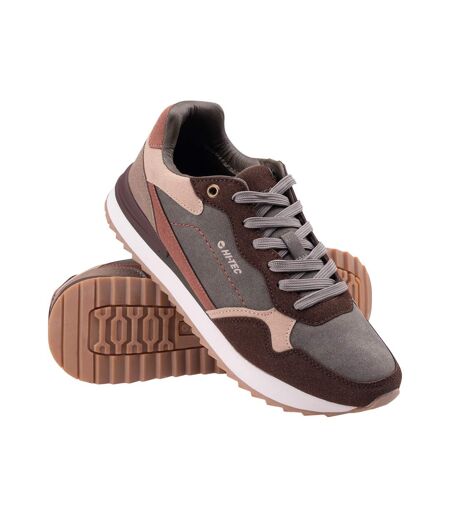 Baskets Animas Homme Kaki Marron Hi-Tec