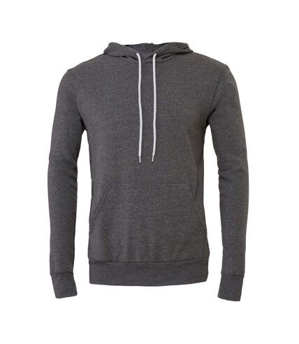 Sweat capuche unisexe gris foncé chiné Bella + Canvas