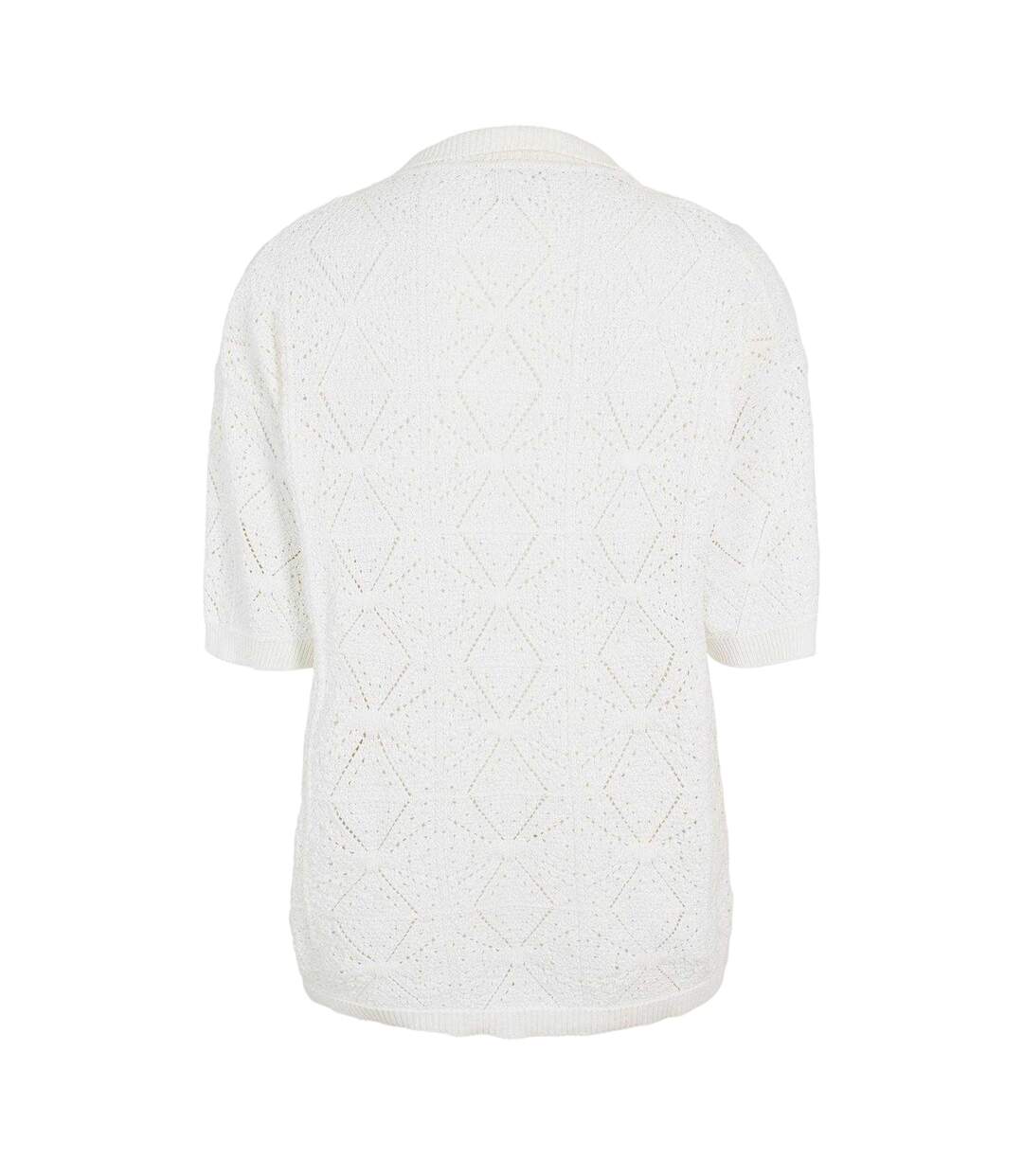 Cardigan Motif/style Tricot En Losanges Homme Blanc Hugo-2