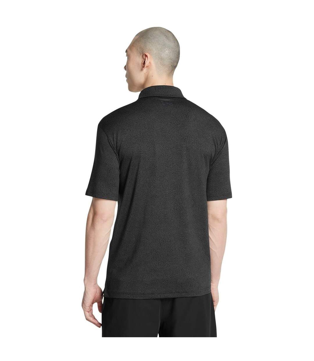 Mens Performance Plain Polo Shirt Black Under Armour-4