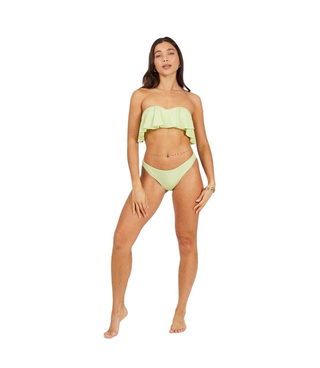 Bas De Maillot De Bain Femme Vert Turquoise Pâle Brave Soul-4