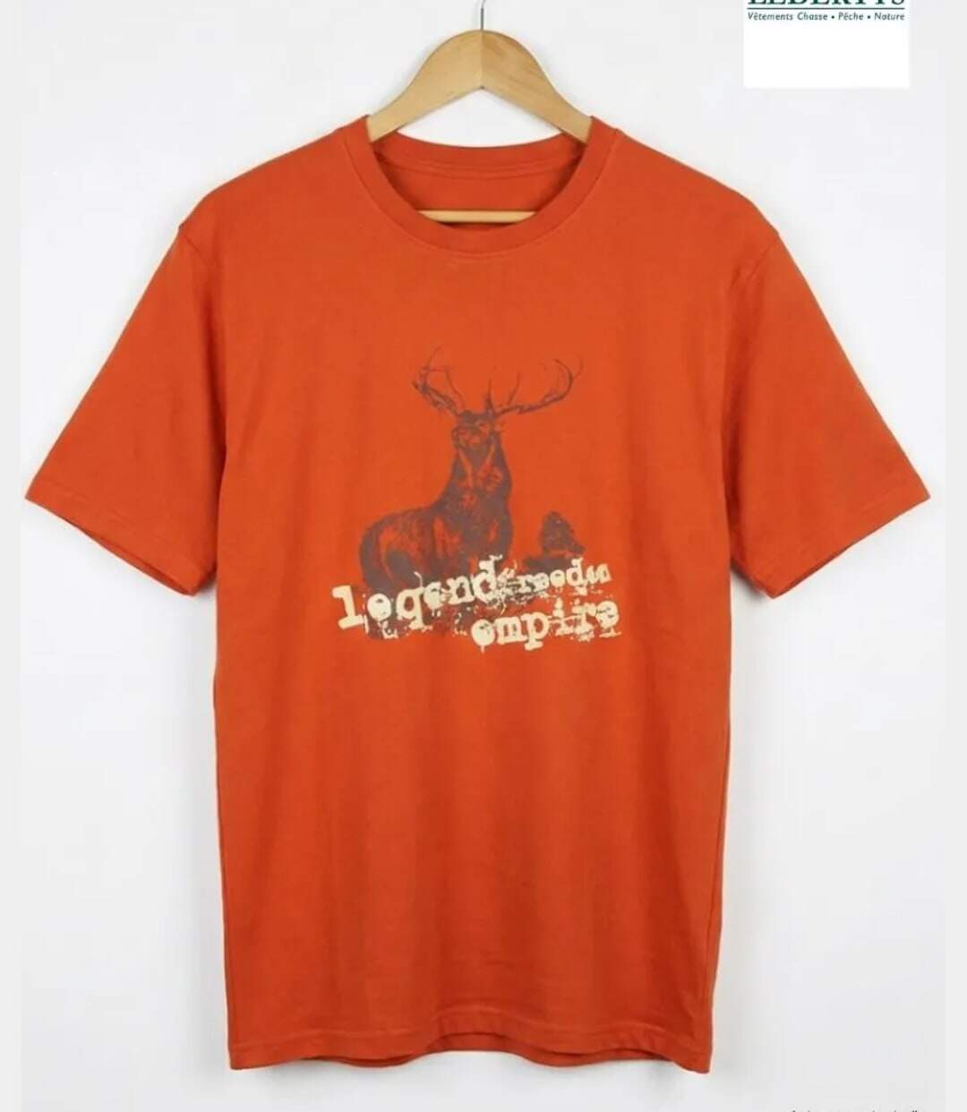 Tee-shirt Chasse Orange Ledertys LY0599O avec Motif Cerf-5