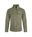 Mens longmont grid eco friendly quarter zip fleece top celery Weird Fish