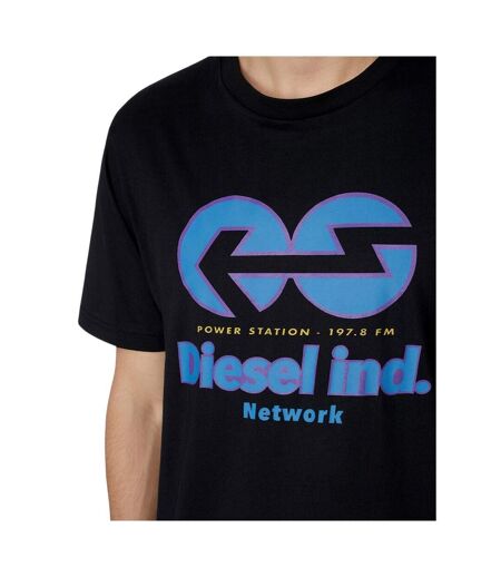 T-shirt Motif/style Logo Power Station Adulte Noir Bleu Diesel