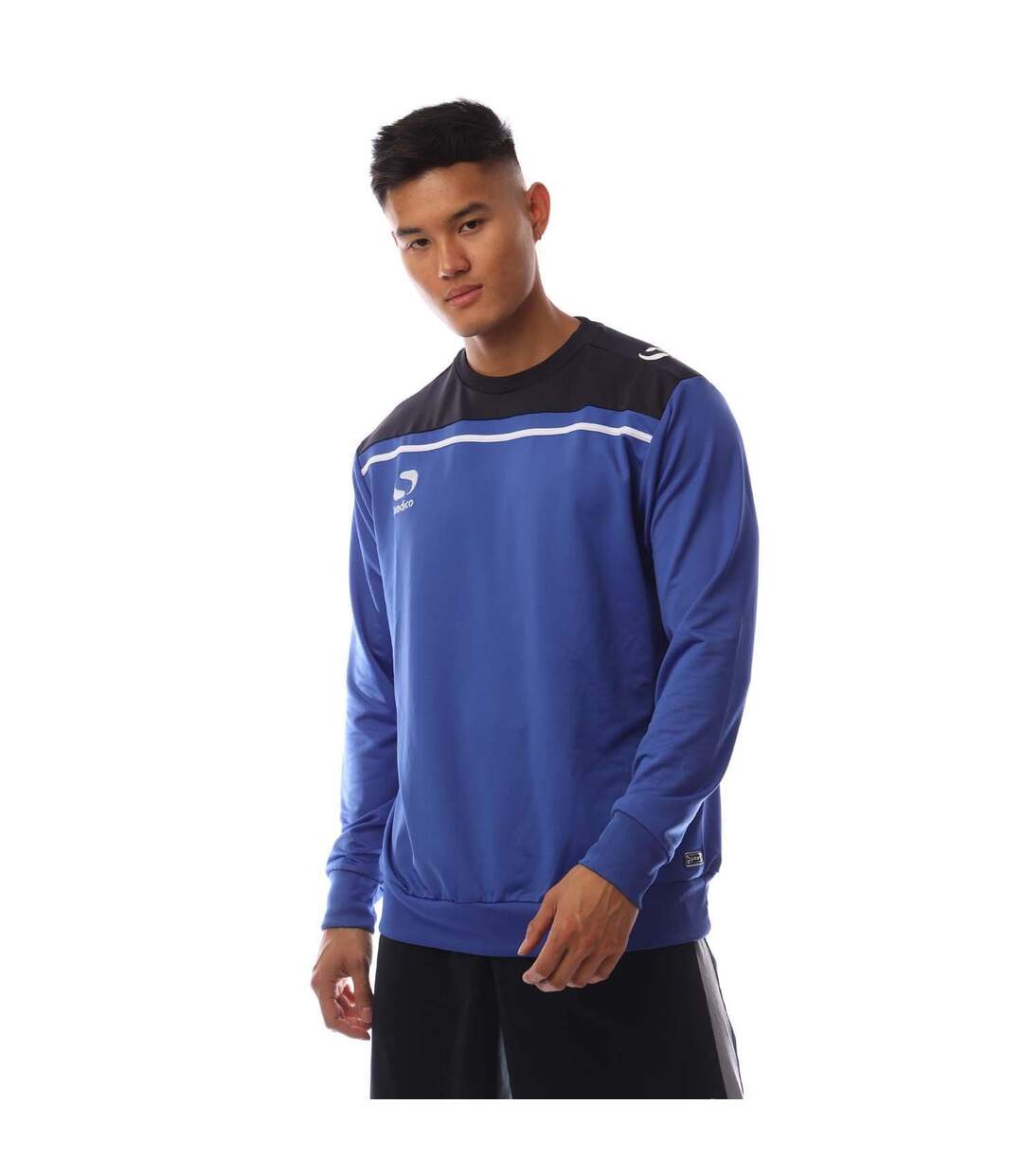 Mens Precision Striped Long-sleeved Sweatshirt Royal Blue Navy Sondico-2