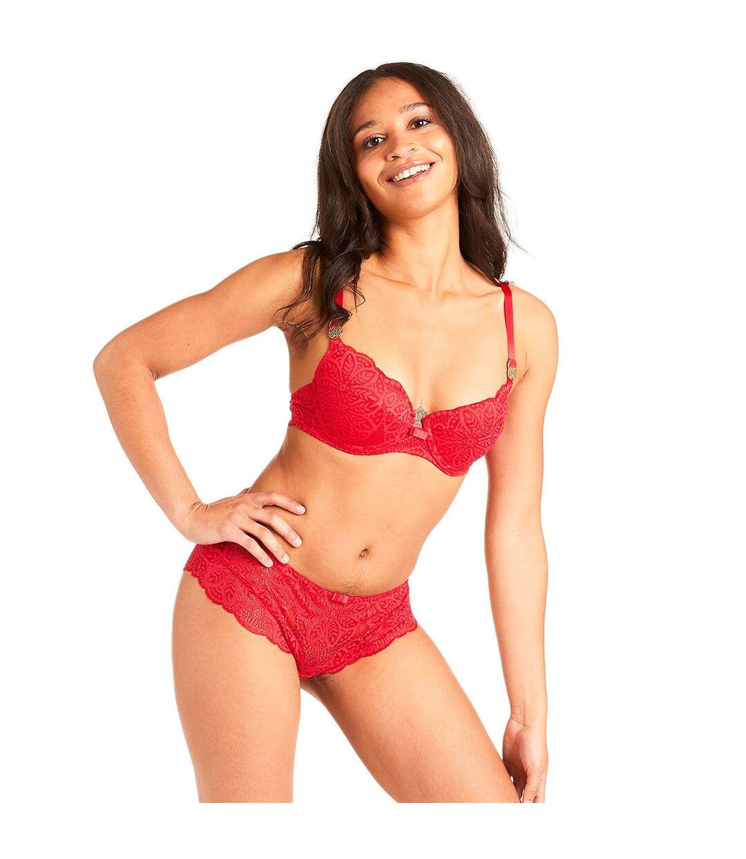 Soutien-gorge ampliforme rouge Aria-3