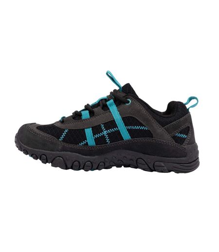 Womens/ladies fell lightweight walking shoes charcoal/teal Trespass