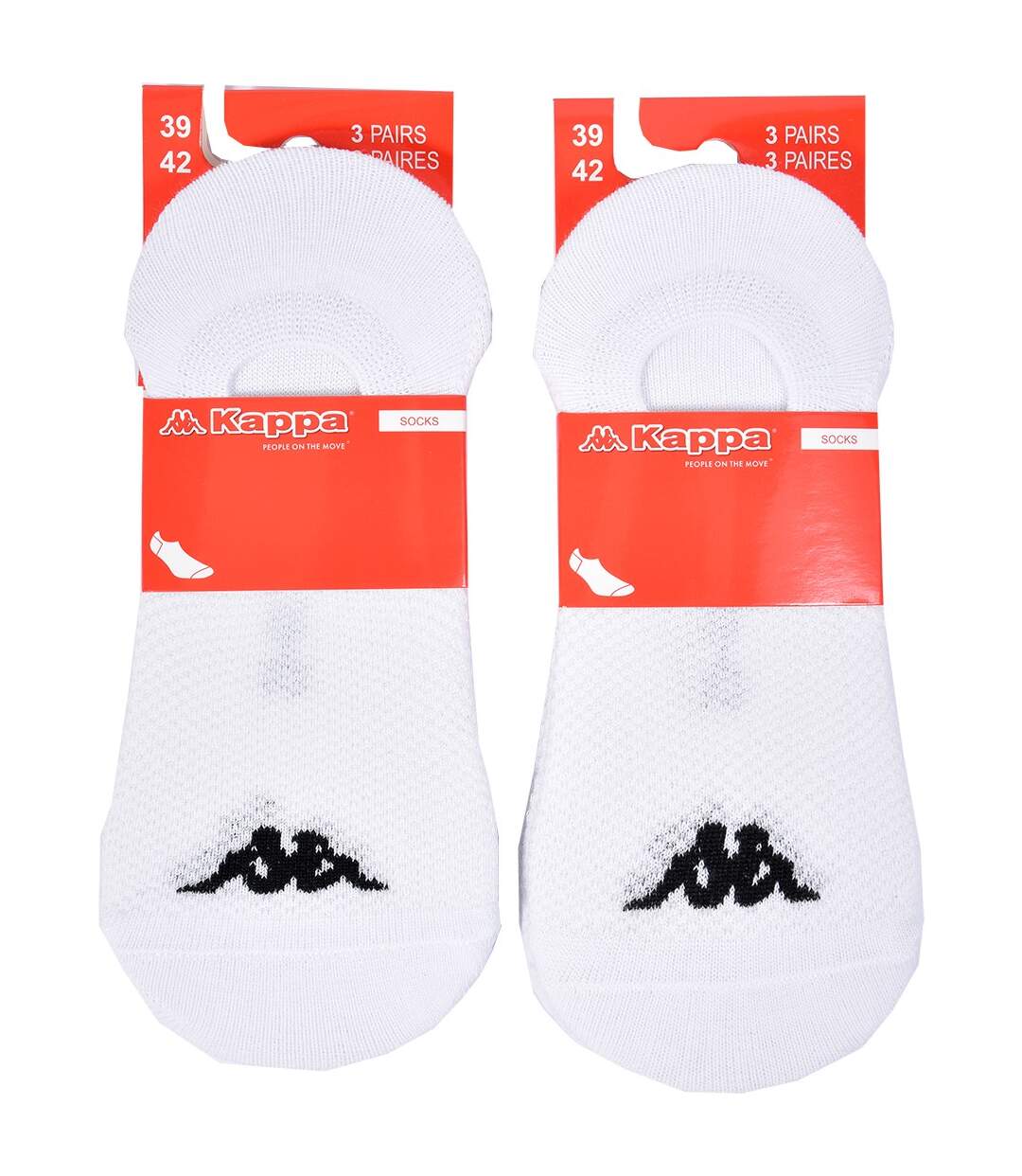 Chaussettes homme KAPPA Socquettes Tiges courtes Pack de 6 Paires Footies KAPPA Blanc