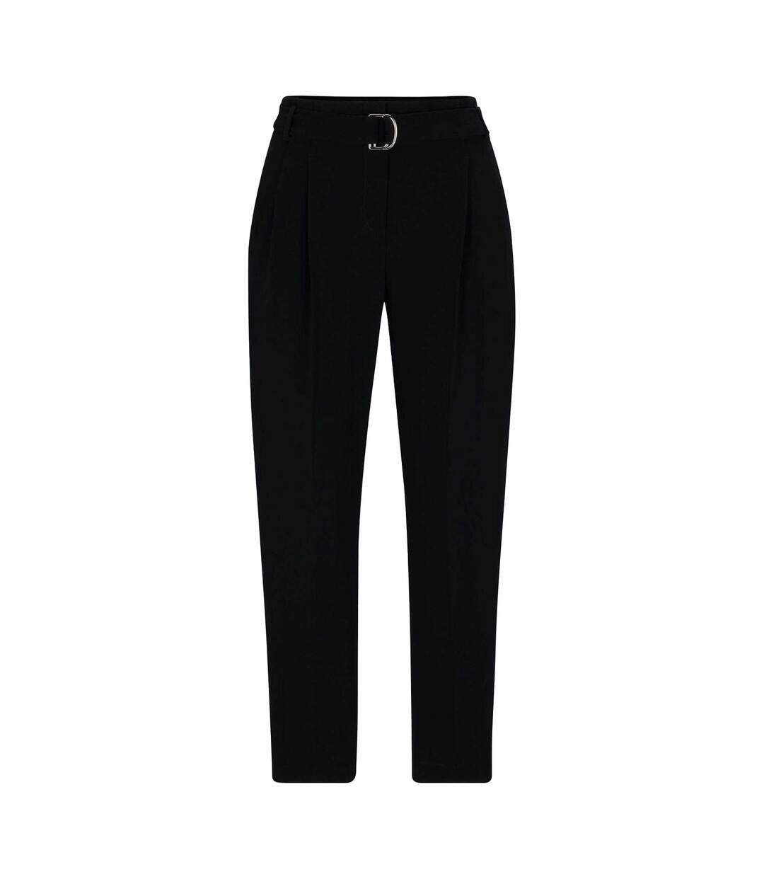 Womens/ladies Tapia Belted Regular Trousers Black Boss-1