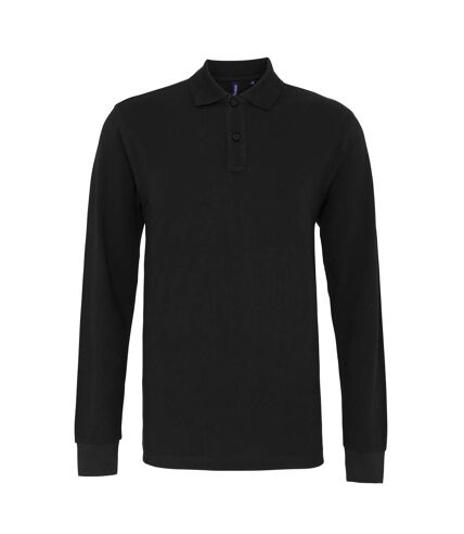 Asquith & Fox Mens Classic Fit Long Sleeved Polo Shirt (Black) - UTRW4811