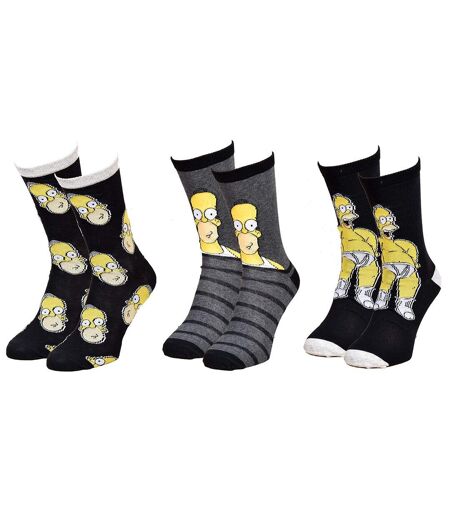 Chaussettes homme Simpsons en Coton -Assortiment modèles photos selon arrivages- Pack de 12 Paires