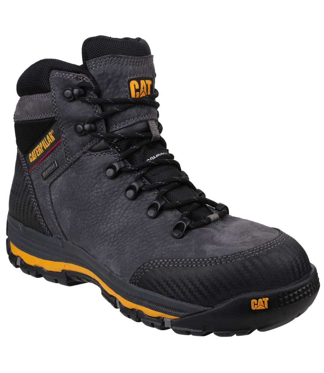 Mens munising waterproof safety boots dark shadow Caterpillar-1