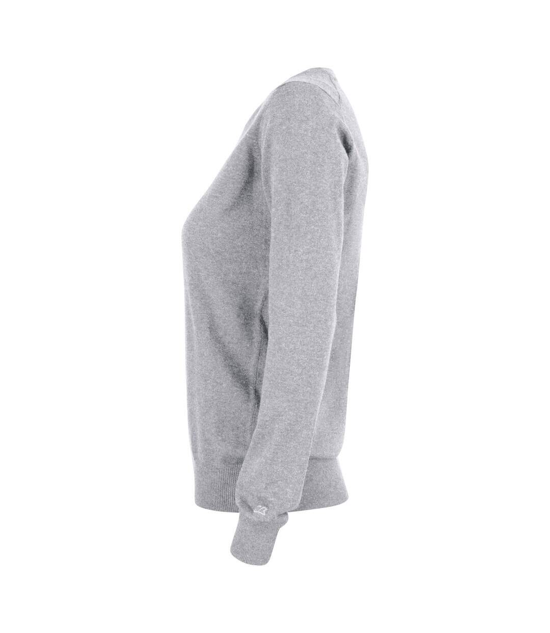 Womens/ladies oakville crew neck sweatshirt grey melange Cutter & Buck-3
