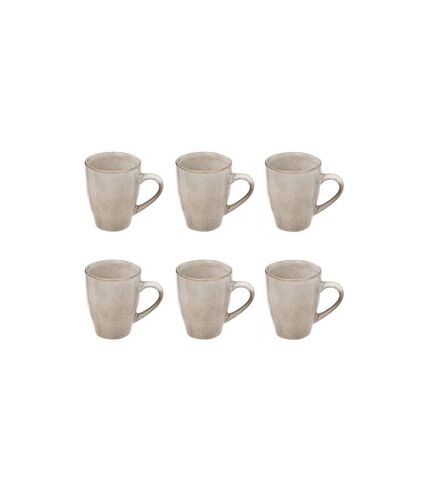 Lot de 6 Mugs en Céramique Callie 37cl Taupe