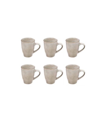 Lot de 6 Mugs en Céramique Callie 37cl Taupe