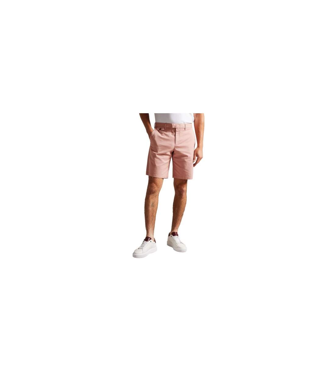 Mens Chino Shorts Mid Pink Ted Baker-1