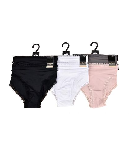 Culottes Femme INFINITIF Confort Qualité supérieure -Boxer, Shorty, String Culottes ceinture dentelle fine Pack de 6 en Microfibre