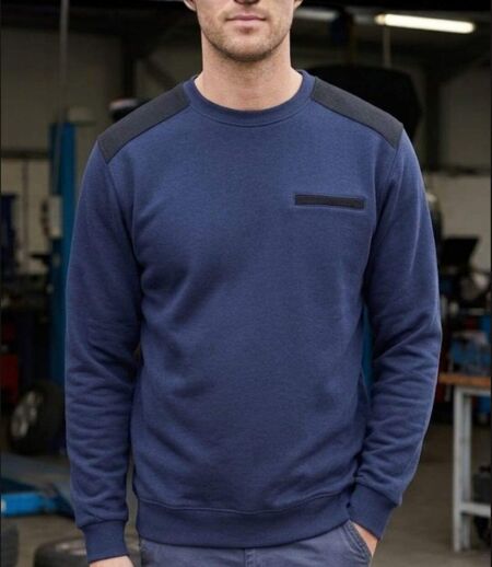 CHALLENGER PARFAIT2 — Sweat molleton bleu : chaleur 320 g et résistance