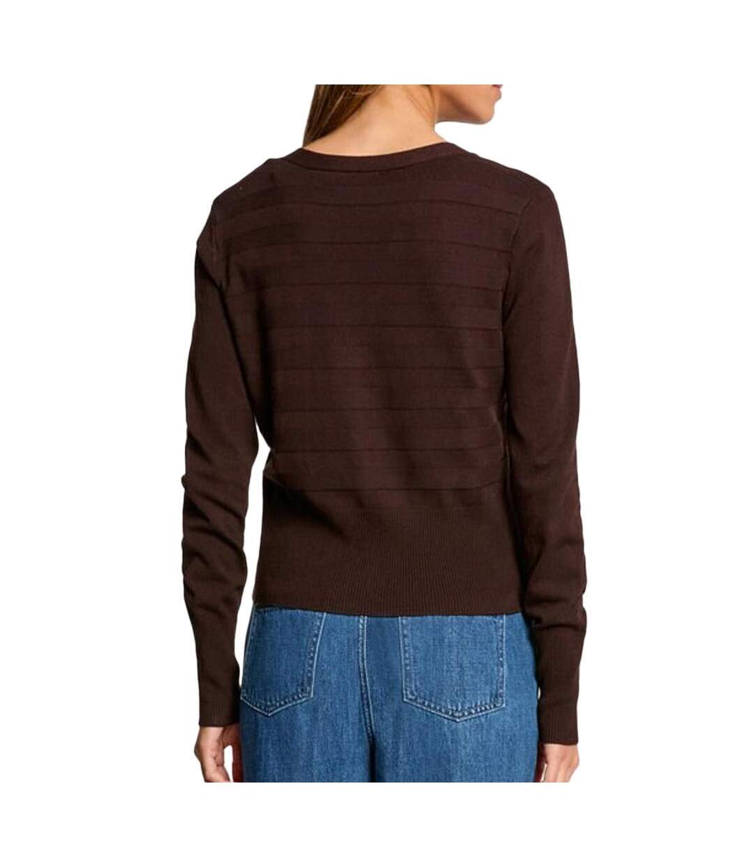 Gilet marron femme morgan menthi-2