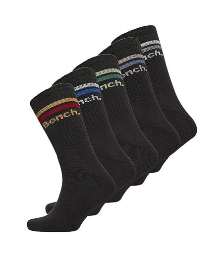 5 Pairs Mens Crew Cotton Socks - Breathable Sport Athletic Socks