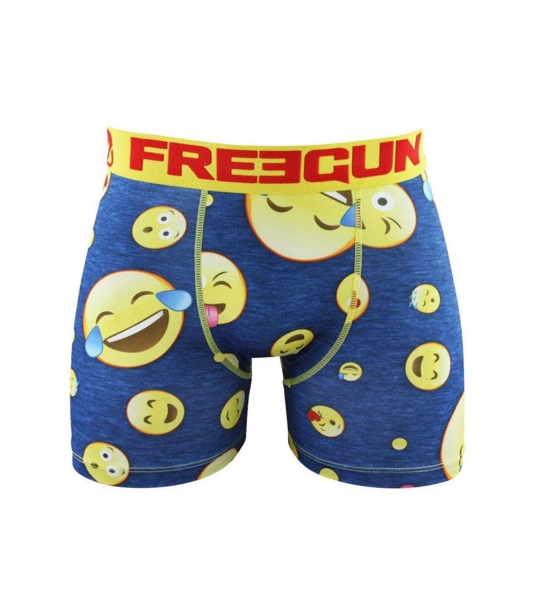 FREEGUN Boxer Homme Microfibre VIE Bleu Jaune PREMIUM