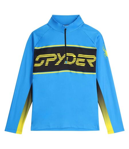 Mens Mock Neck Regular Sweatshirt Acid Yellow Spyder